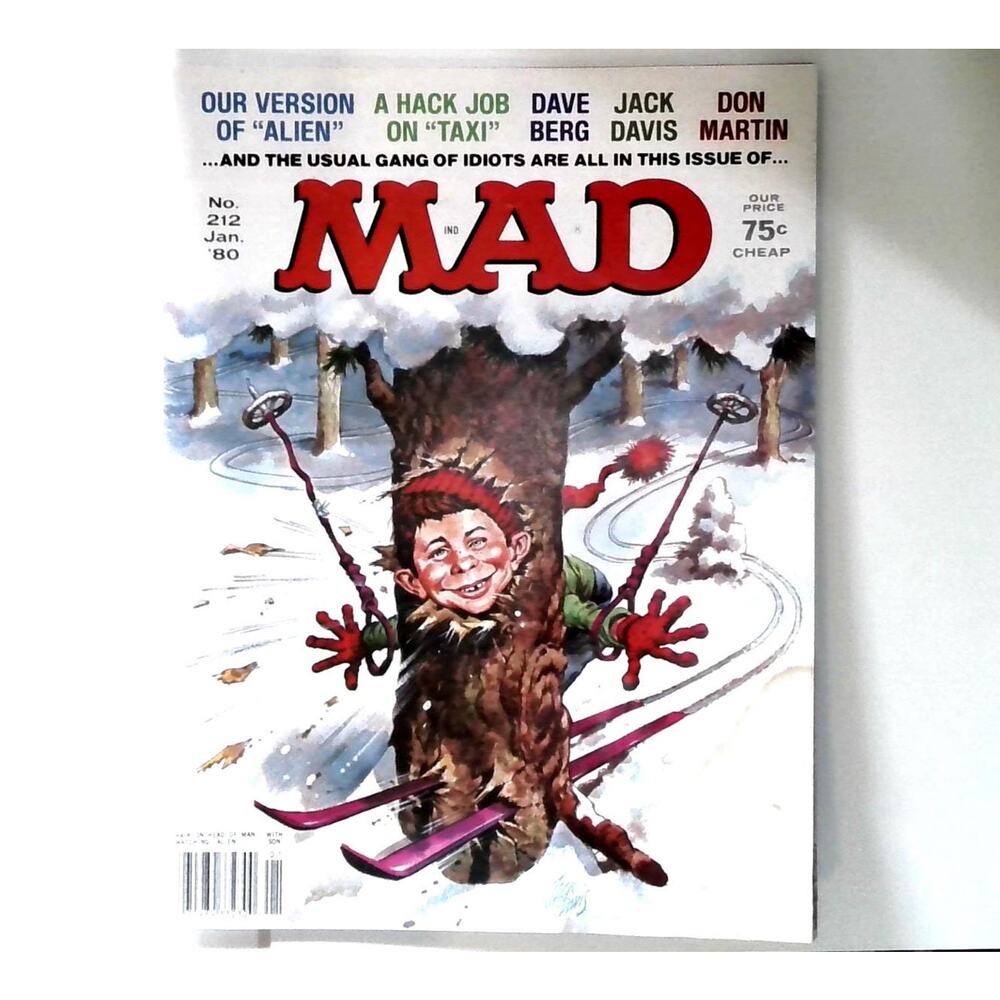 Mad Magazine #212 January 1980 - Alien, Taxi, Spider-Man, Christmas - Vintage